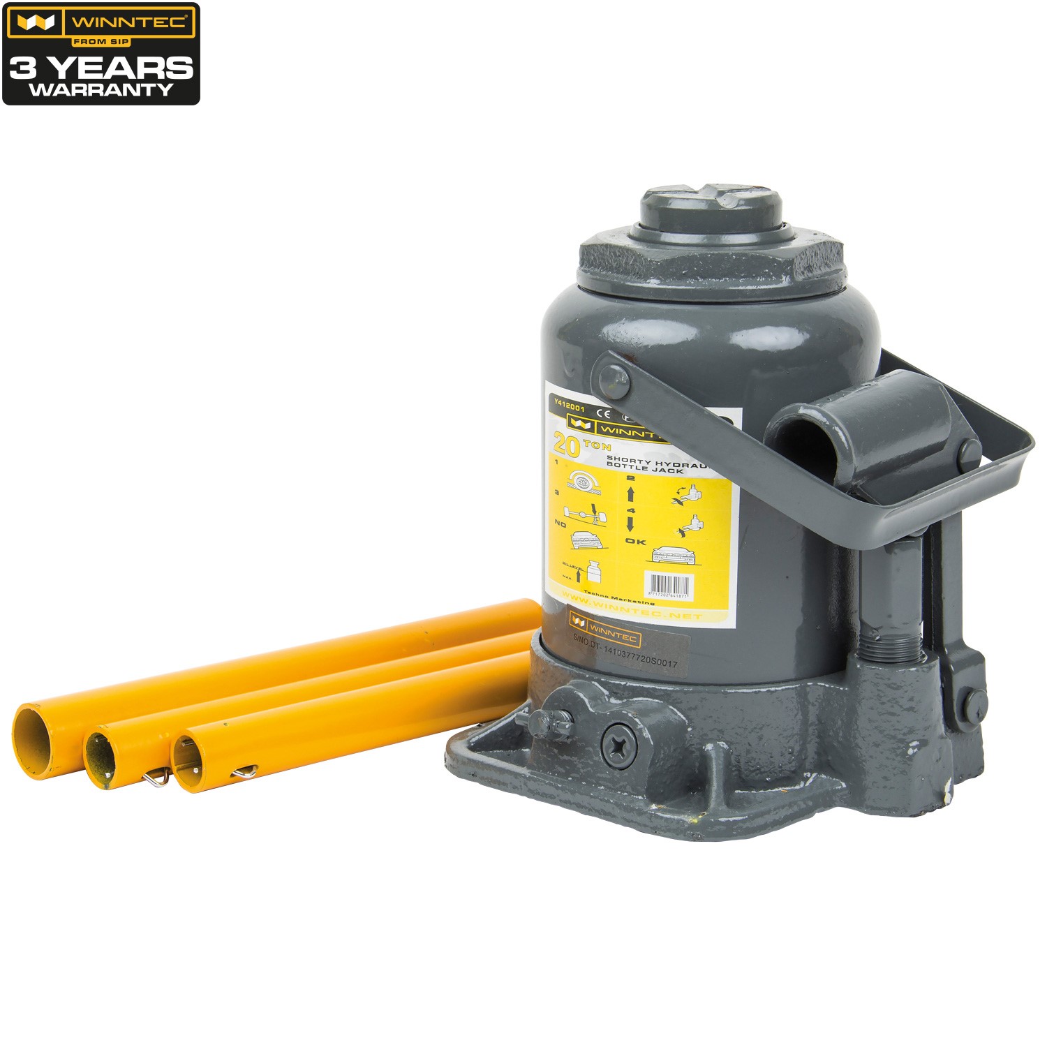 WINNTEC® 20 TON LowProfile Bottle Jack Tools4Sale